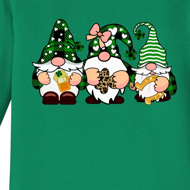 Gnomes St Patrick's Day Baby Long Sleeve Bodysuit