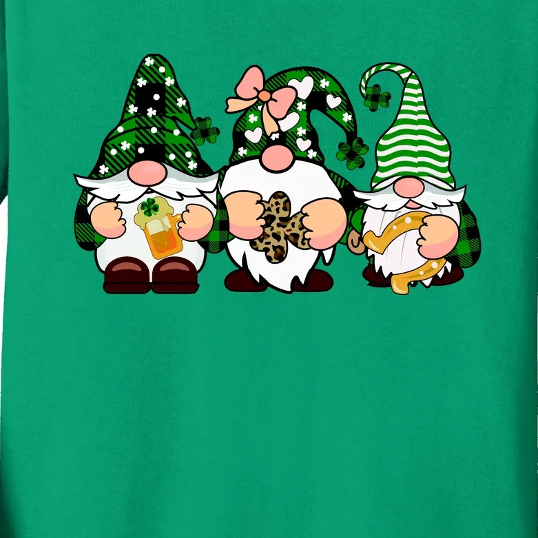 Gnomes St Patrick's Day Kids Long Sleeve Shirt