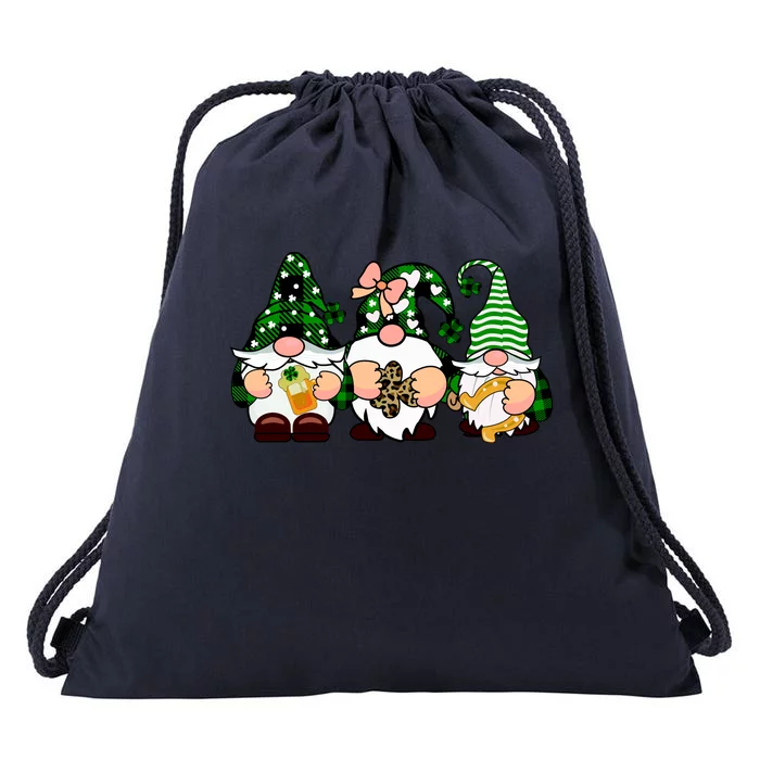 Gnomes St Patrick's Day Drawstring Bag