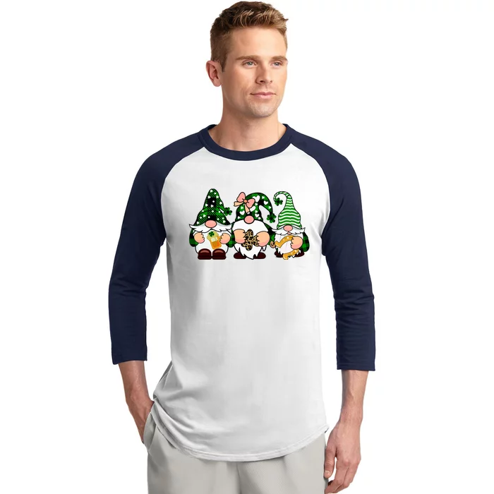 Gnomes St Patrick's Day Baseball Sleeve Shirt