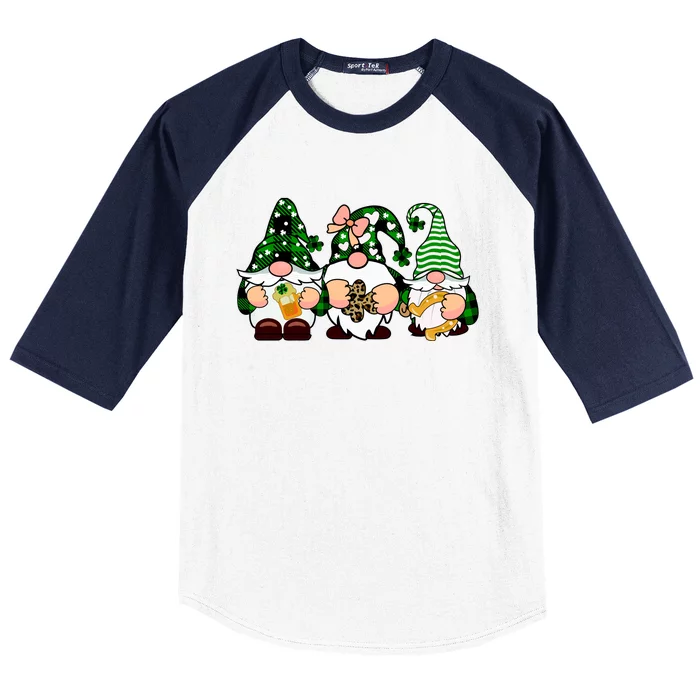 Gnomes St Patrick's Day Baseball Sleeve Shirt