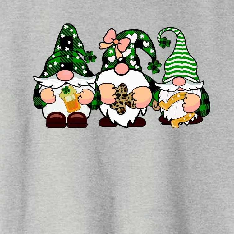 Gnomes St Patrick's Day Women's Crop Top Tee