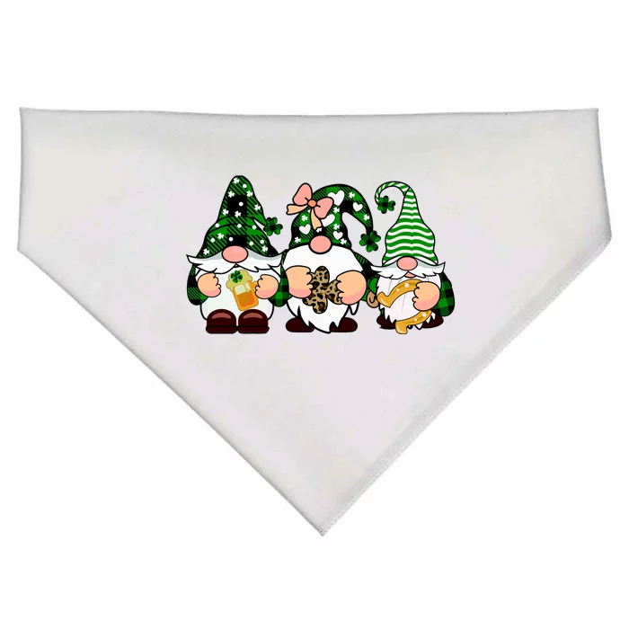 Gnomes St Patrick's Day USA-Made Doggie Bandana