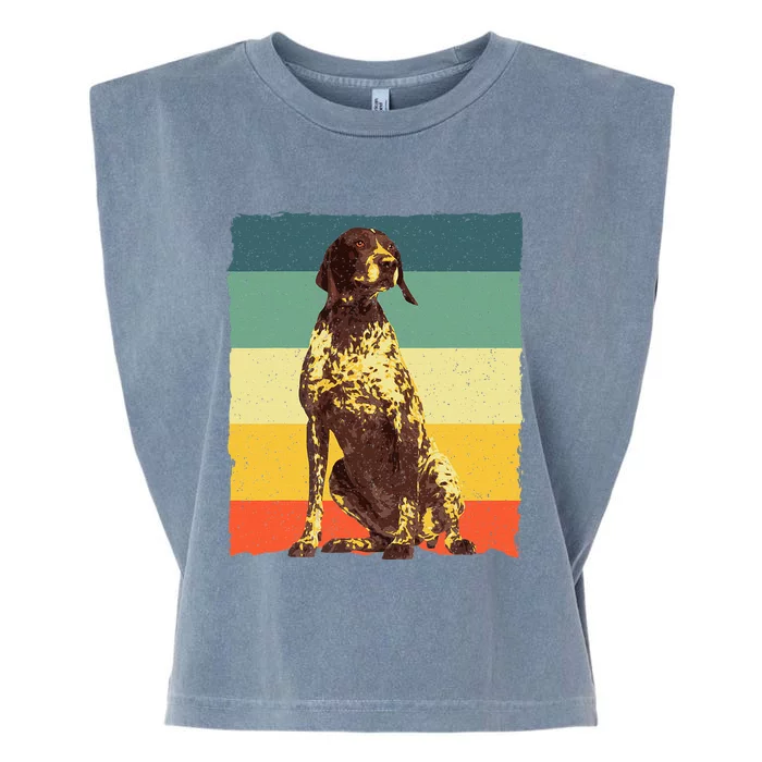 German Shorthaired Pointer Art GSP Dog Lover Garment-Dyed Women's Muscle Tee