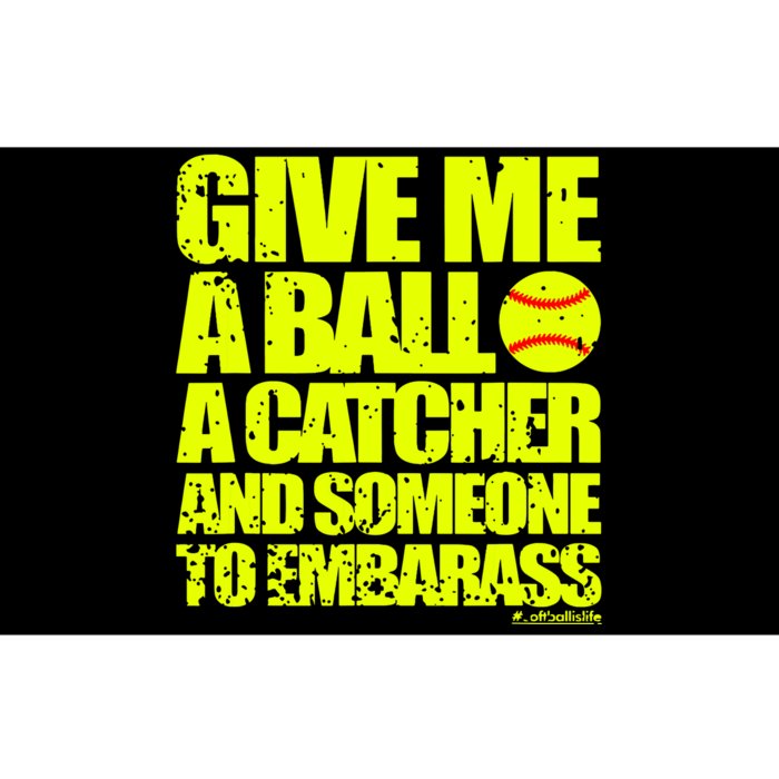 Girl Softball Pitcher Funny Bumper Sticker