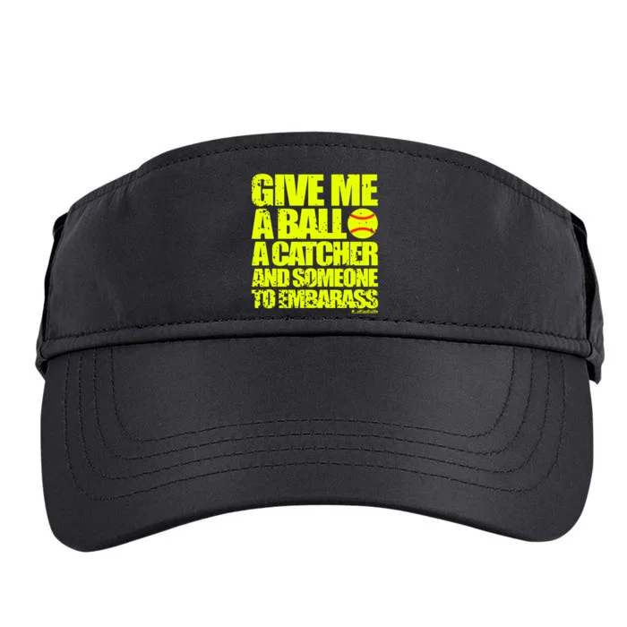 Girl Softball Pitcher Funny Adult Drive Performance Visor