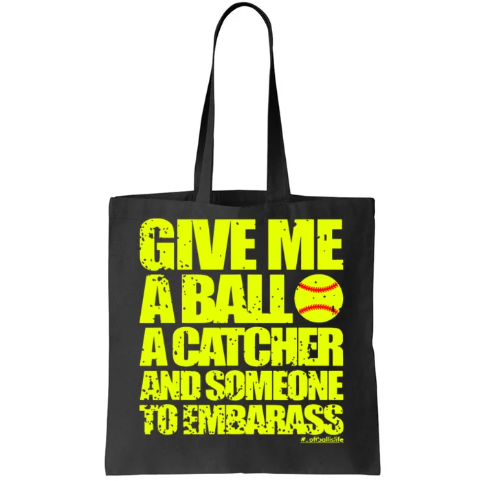 Girl Softball Pitcher Funny Tote Bag