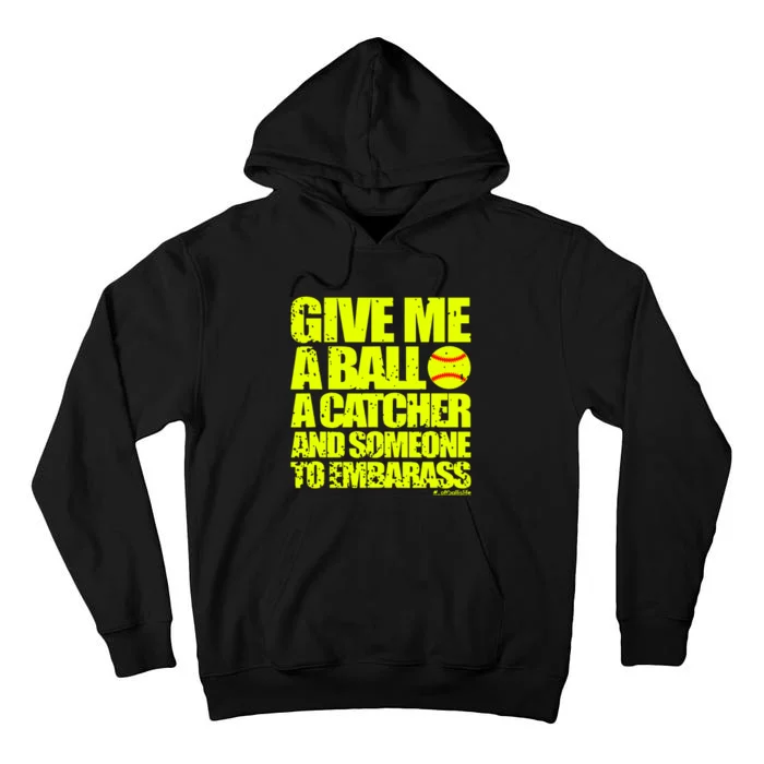 Girl Softball Pitcher Funny Tall Hoodie