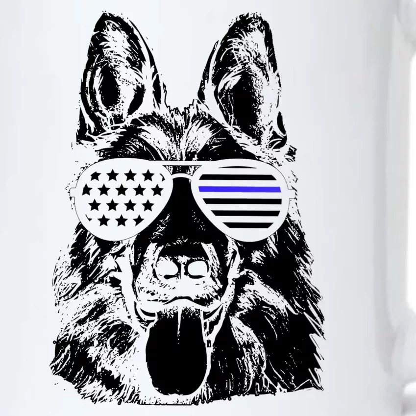 German Shepherd Police Flag Black Color Changing Mug