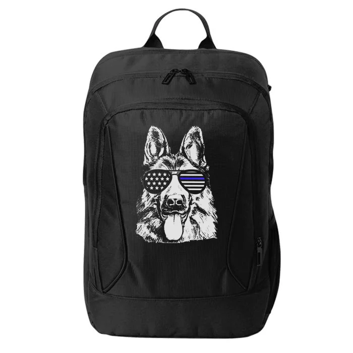 German Shepherd Police Flag City Backpack