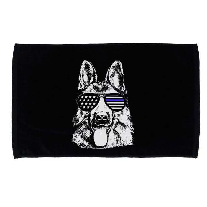 German Shepherd Police Flag Microfiber Hand Towel