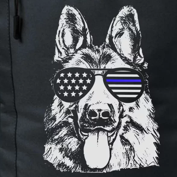 German Shepherd Police Flag Daily Commute Backpack