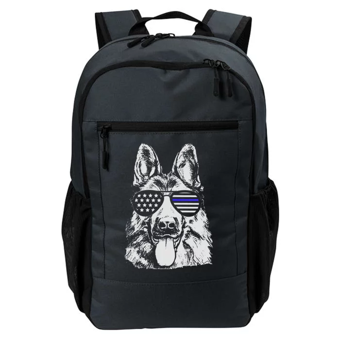 German Shepherd Police Flag Daily Commute Backpack