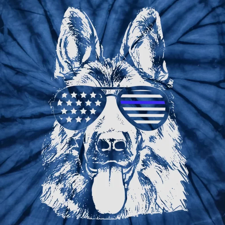 German Shepherd Police Flag Tie-Dye T-Shirt