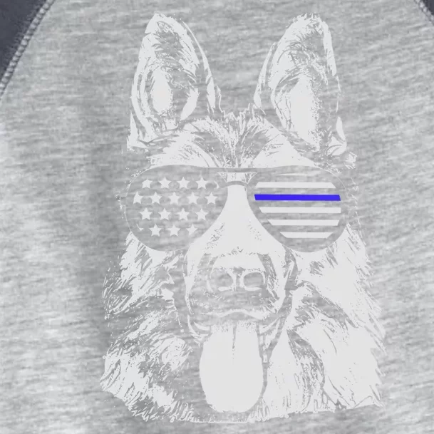 German Shepherd Police Flag Toddler Fine Jersey T-Shirt