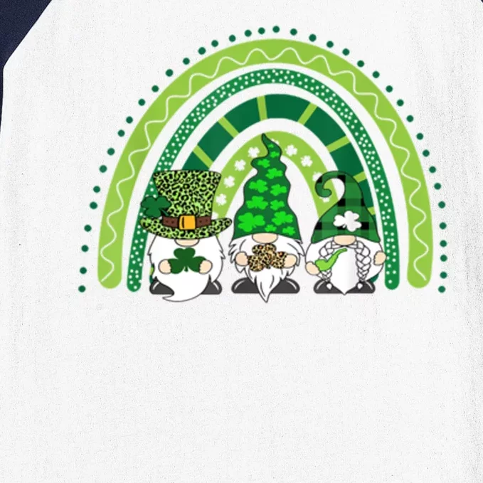 Gnome St Patrick's Day Rainbow Baseball Sleeve Shirt