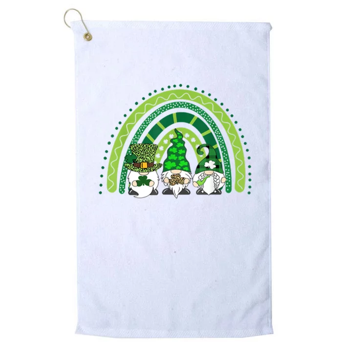 Gnome St Patrick's Day Rainbow Platinum Collection Golf Towel