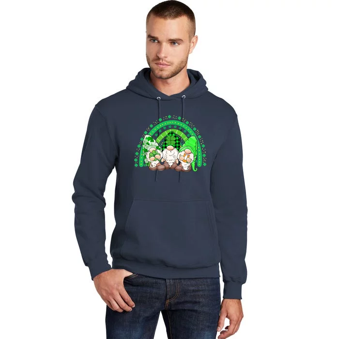 Gnome St Patricks Day Rainbow Shamrock Gnome Tall Hoodie