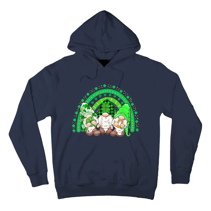 Gnome St Patricks Day Rainbow Shamrock Gnome Tall Hoodie