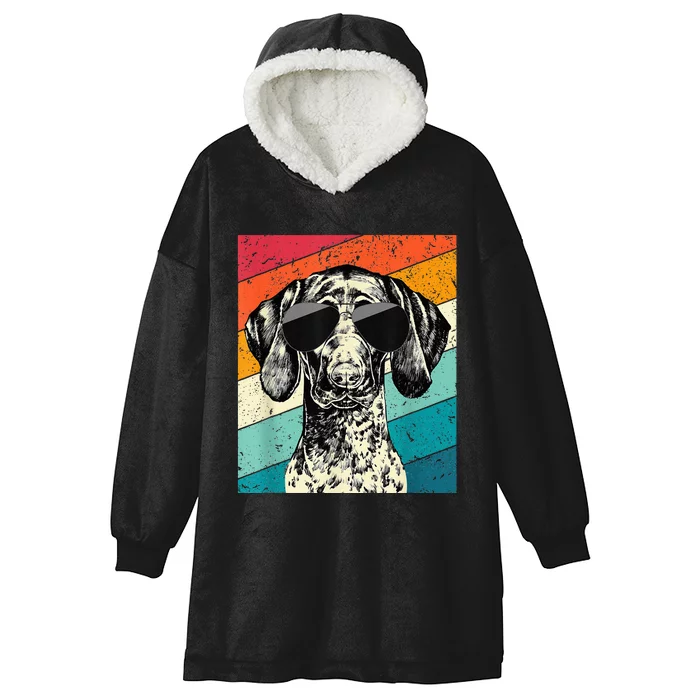 German Shorthaired Pointer Sunglasses Gsp Dog Hooded Wearable Blanket