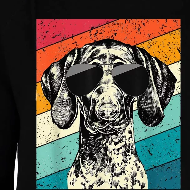 German Shorthaired Pointer Sunglasses Gsp Dog Womens Funnel Neck Pullover Hood