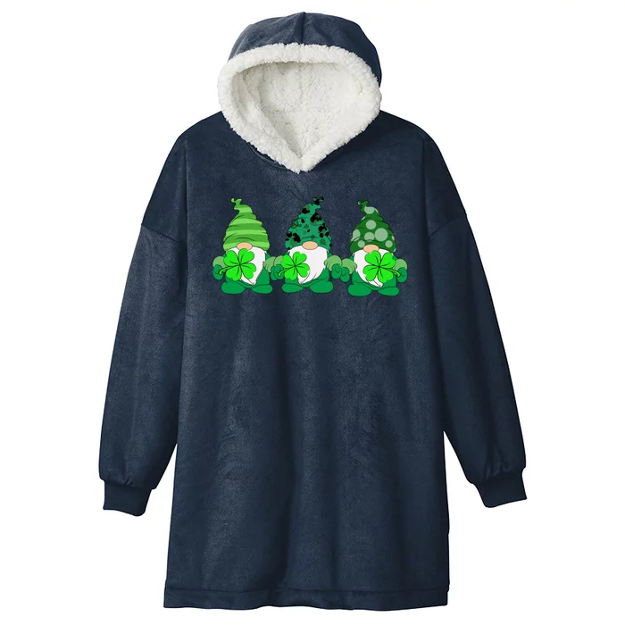 Gnome St Patricks Holiday Clover Hooded Wearable Blanket