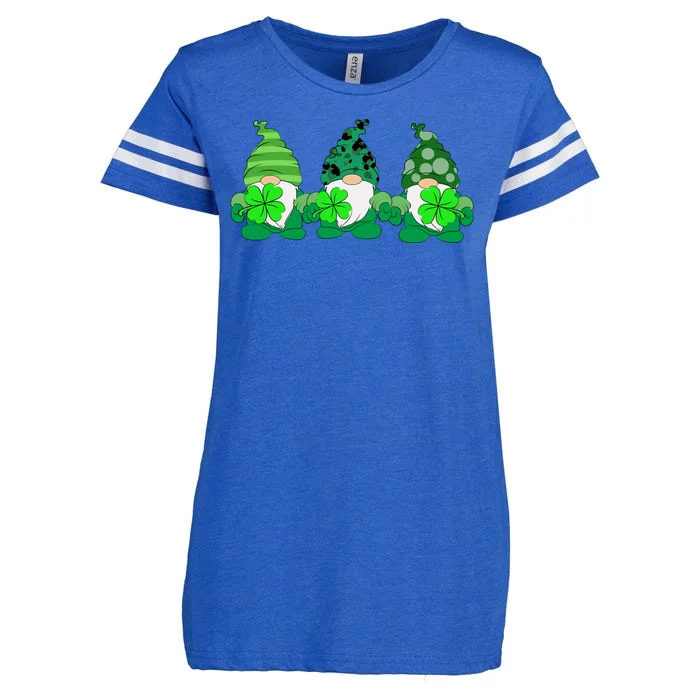 Gnome St Patricks Holiday Clover Enza Ladies Jersey Football T-Shirt