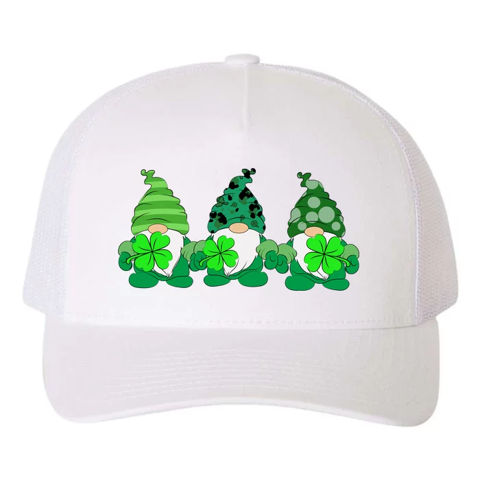 Gnome St Patricks Holiday Clover Yupoong Adult 5-Panel Trucker Hat