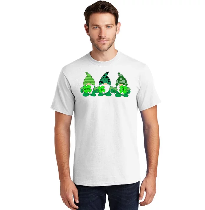 Gnome St Patricks Holiday Clover Tall T-Shirt