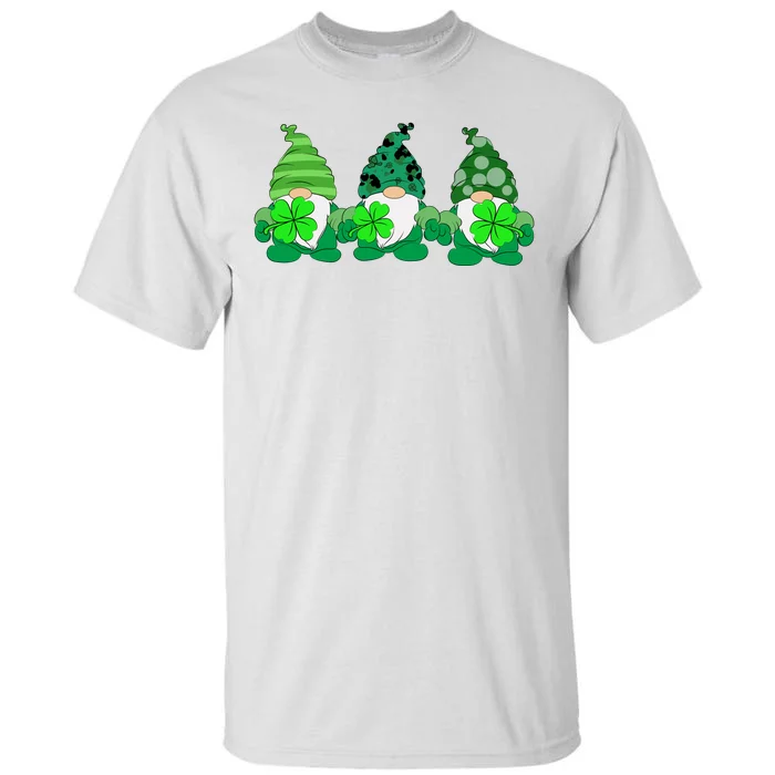 Gnome St Patricks Holiday Clover Tall T-Shirt