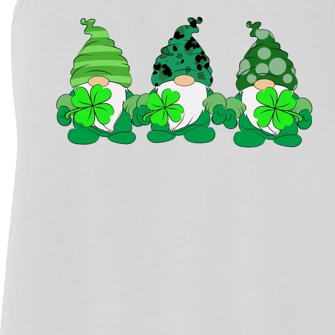 Gnome St Patricks Holiday Clover Women's Racerback Tank