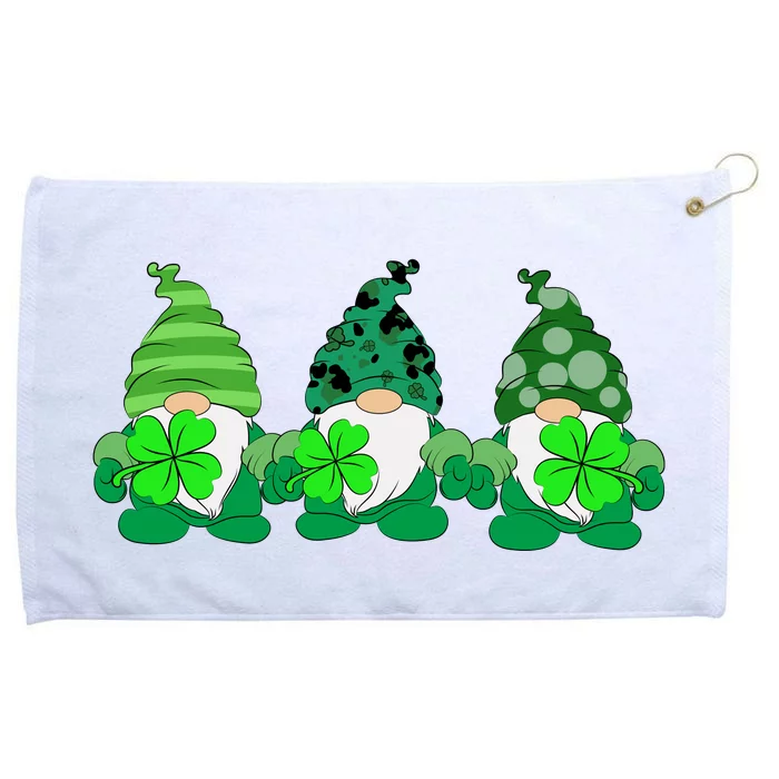 Gnome St Patricks Holiday Clover Grommeted Golf Towel