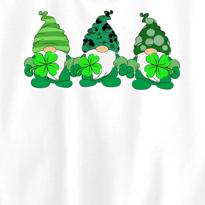 Gnome St Patricks Holiday Clover Kids Sweatshirt