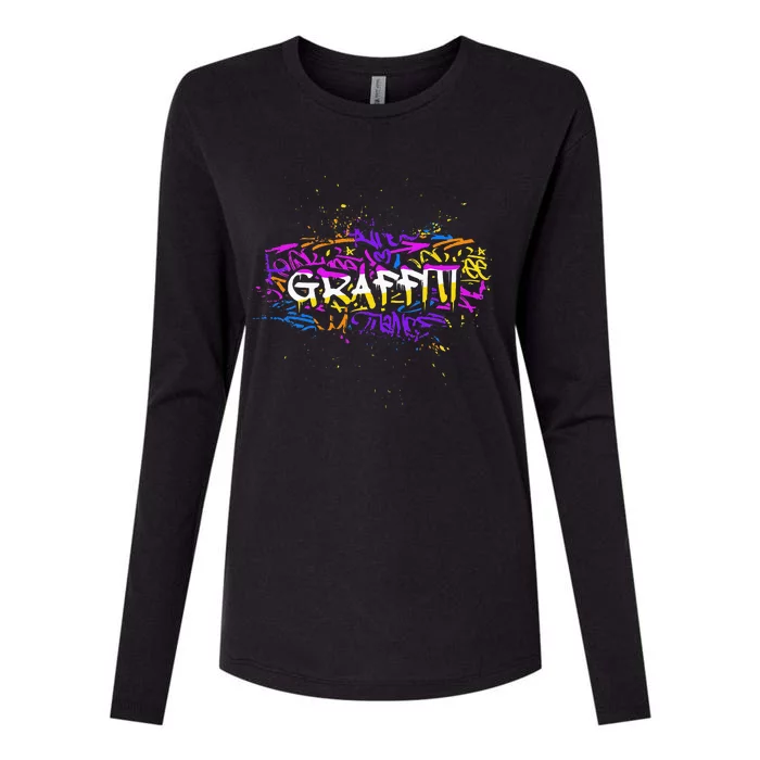 Graffiti Spray Paint Graffiti Artist Womens Cotton Relaxed Long Sleeve T-Shirt