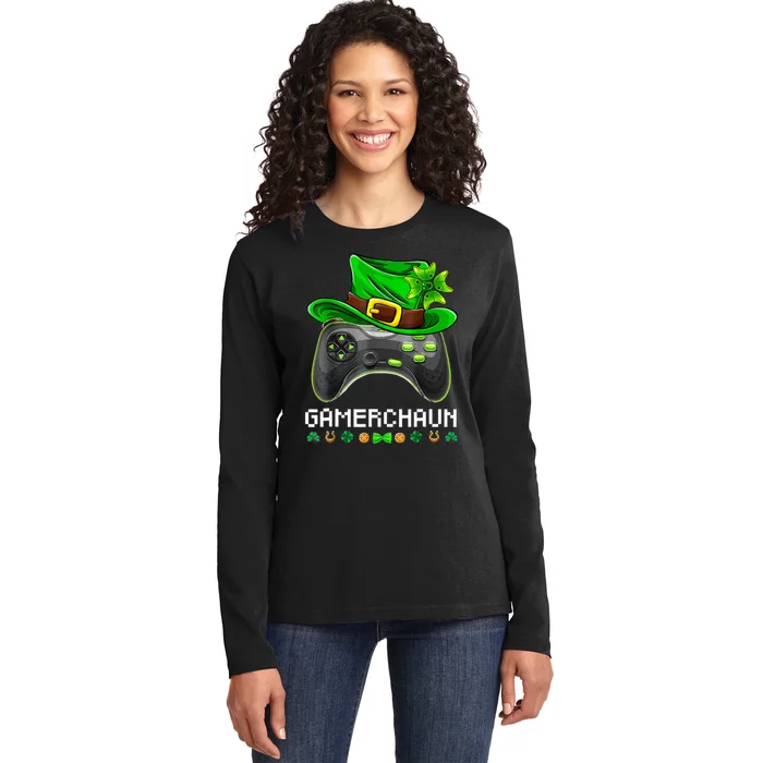 Gamerchaun St Patrick's Day Game Ladies Long Sleeve Shirt