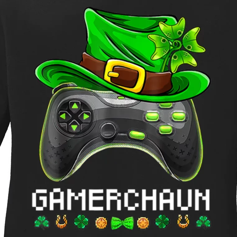 Gamerchaun St Patrick's Day Game Ladies Long Sleeve Shirt