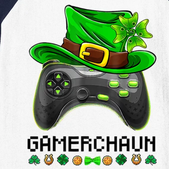 Gamerchaun St Patrick's Day Game Baseball Sleeve Shirt