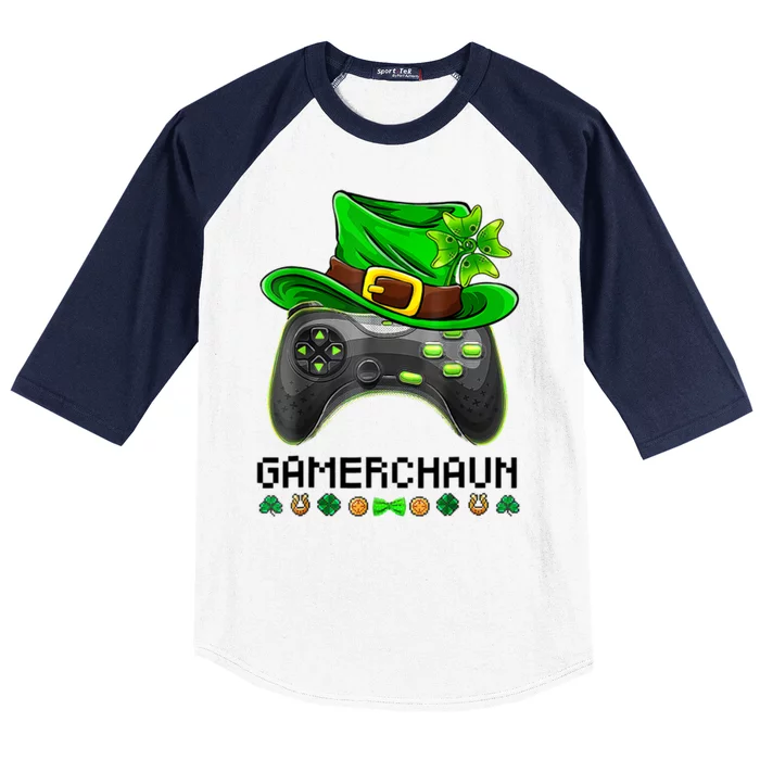 Gamerchaun St Patrick's Day Game Baseball Sleeve Shirt