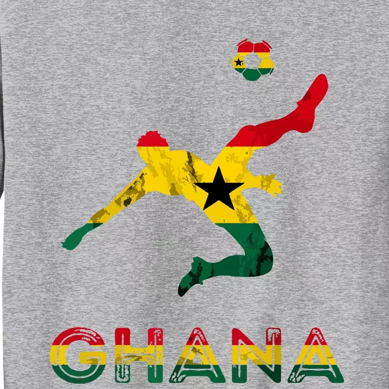 Ghana Soccer Player Ghana Ghanese Roots Evolution Ghana Flag Tall Sweatshirt