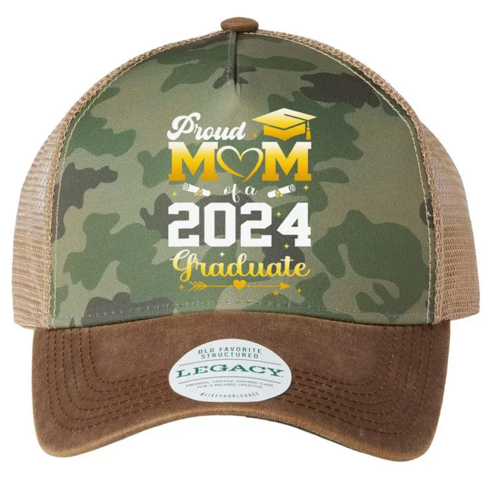 Graduation Son Proud Mom Of A 2024 Graduate Legacy Tie Dye Trucker Hat