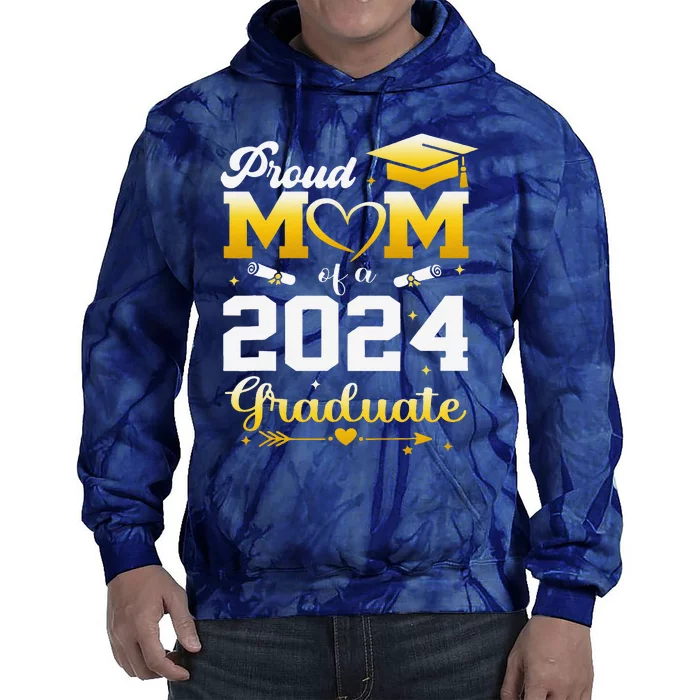 Graduation Son Proud Mom Of A 2024 Graduate Tie Dye Hoodie