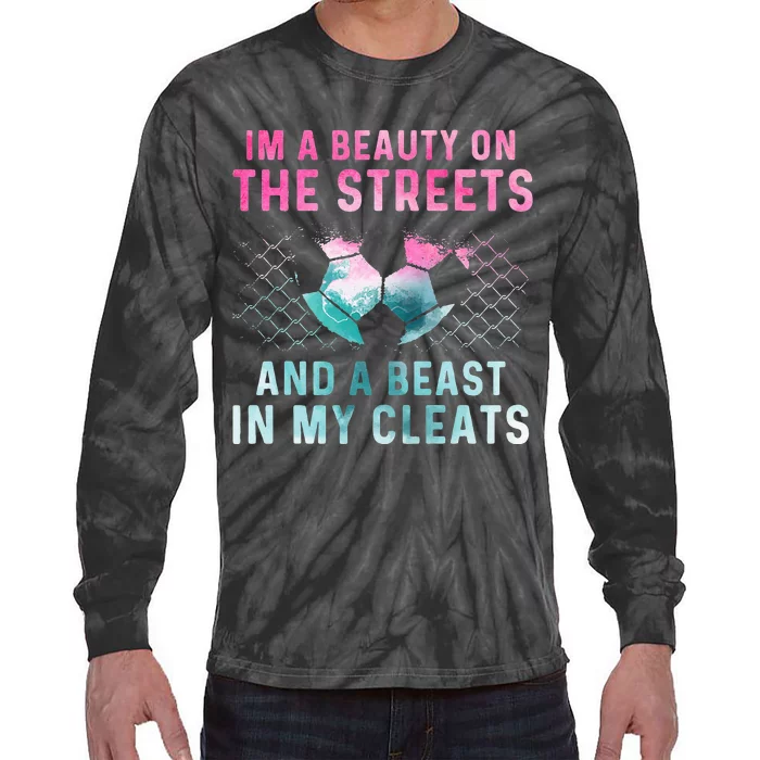 Girl Soccer Player Gifts Team Cleats Mom Goalie Captain Tie-Dye Long Sleeve Shirt