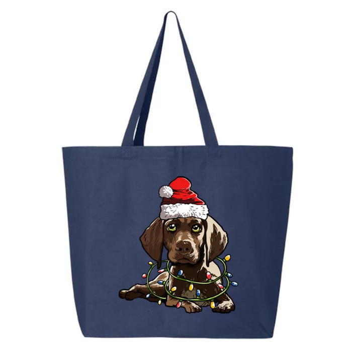 Ger Shorthaired Pointer Santa Christmas Tree Lights Xmas Gift 25L Jumbo Tote