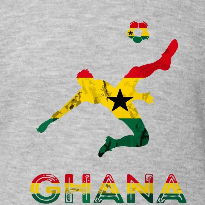 Ghana Soccer Player Ghana Ghanese Roots Evolution Ghana Flag Toddler Sweatshirt