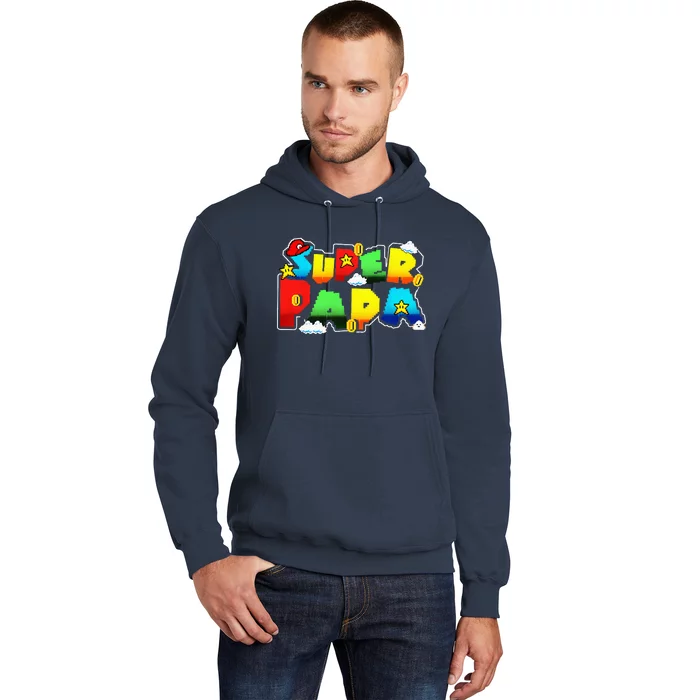 Gamer Super Papa Funny Father Day Gifts Gamer Gift For Papa Hoodie