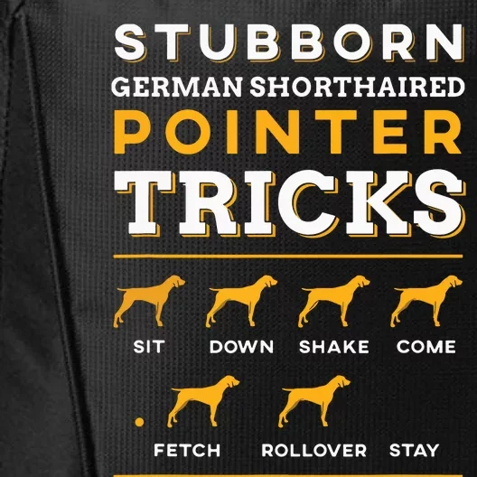 German Shorthair Pointer Funny Dog Silhouette City Backpack