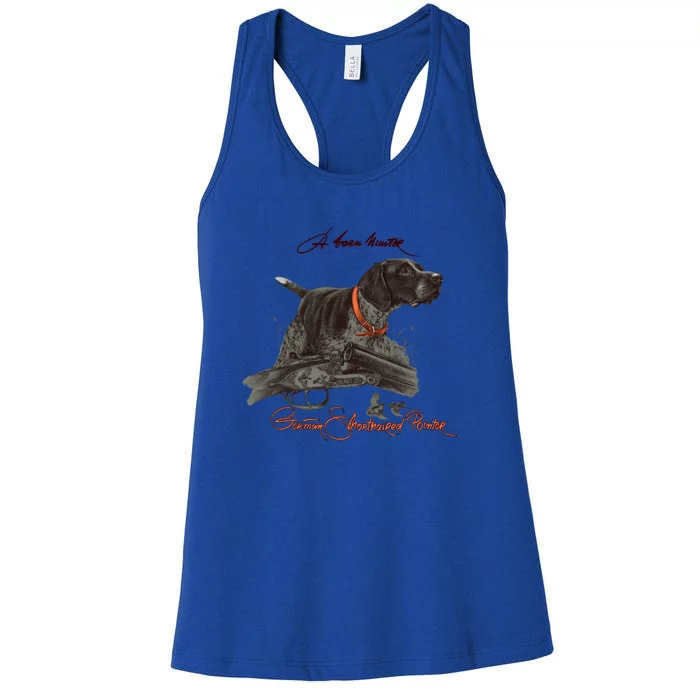 Ger Shorthaired Pointer Gift A Born Hunter! Women's Racerback Tank