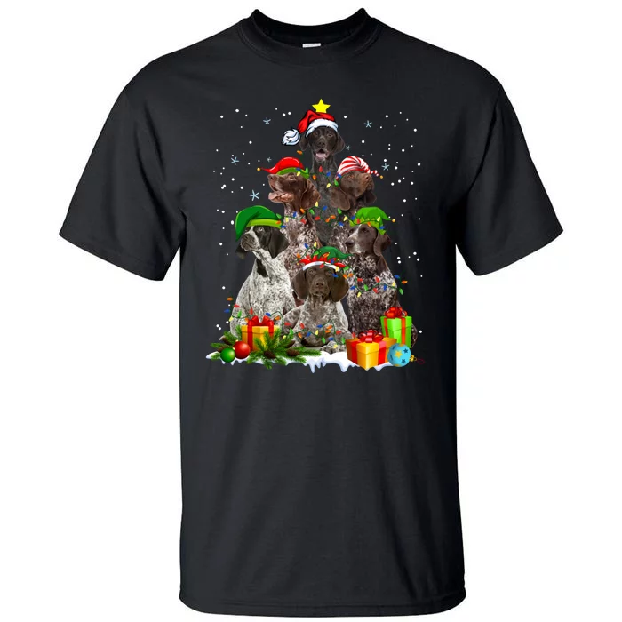 German Shorthaired Pointer Christmas Ree Funny Gsp Mom Tall T-Shirt