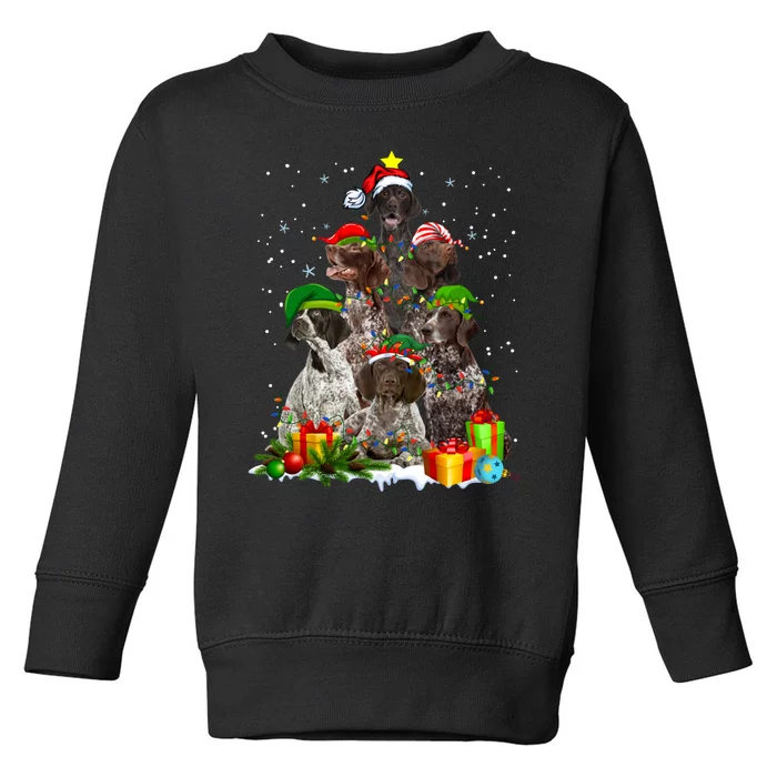 German Shorthaired Pointer Christmas Ree Funny Gsp Mom Toddler Sweatshirt