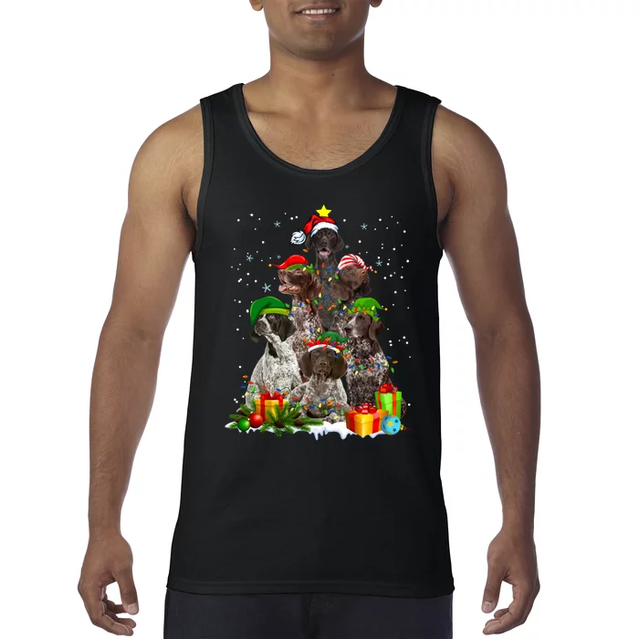 German Shorthaired Pointer Christmas Ree Funny Gsp Mom Tank Top